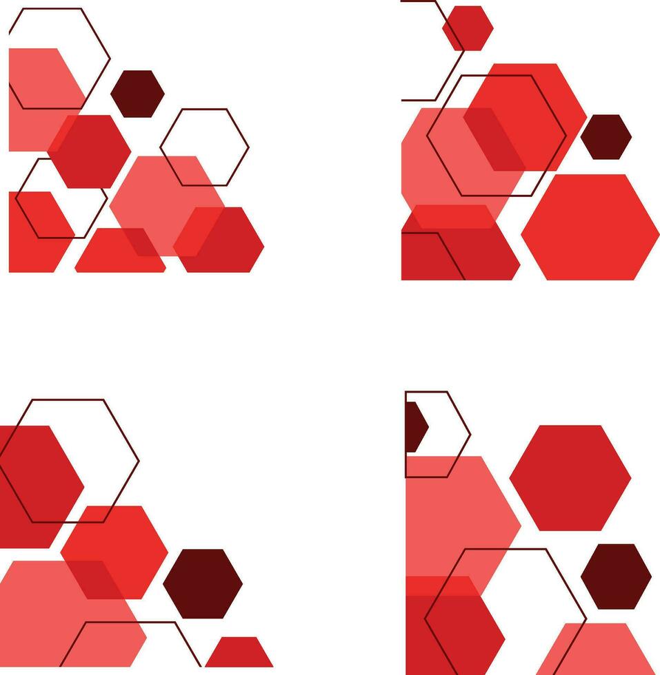 hexagonal esquina forma con plano diseño. vector ilustración colocar.