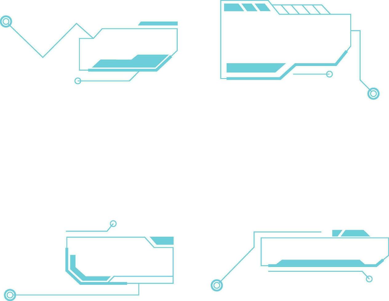 HUD Callout Title With Futuristic Design. Vector Illustration Set.