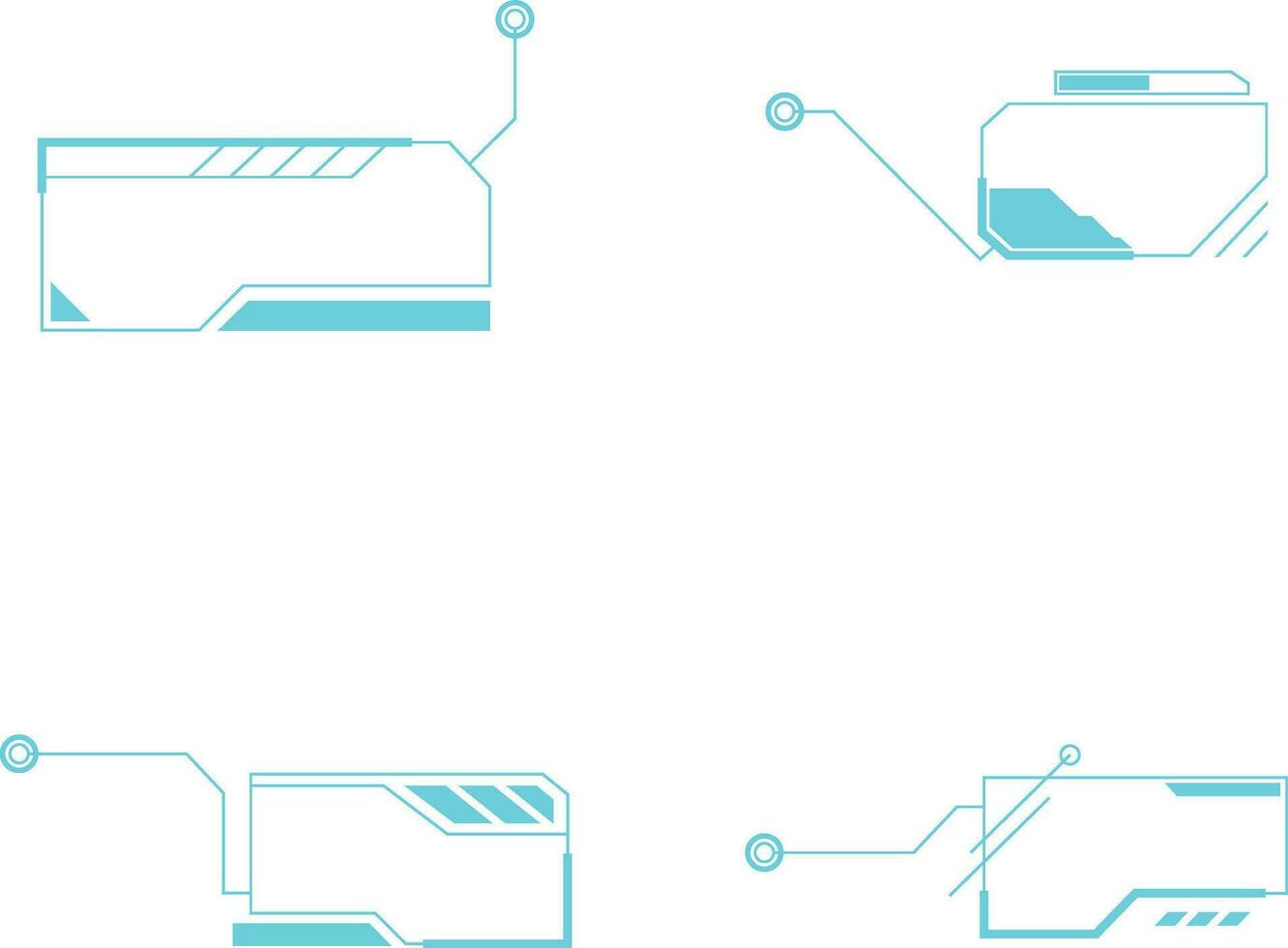 HUD Callout Title With Futuristic Design. Vector Illustration Set.