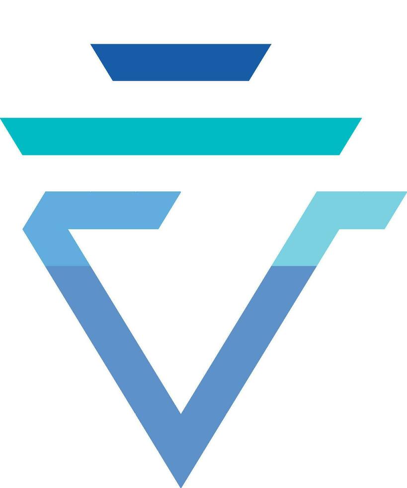 the v logo with blue and white stripes 32498728 Vector Art at Vecteezy