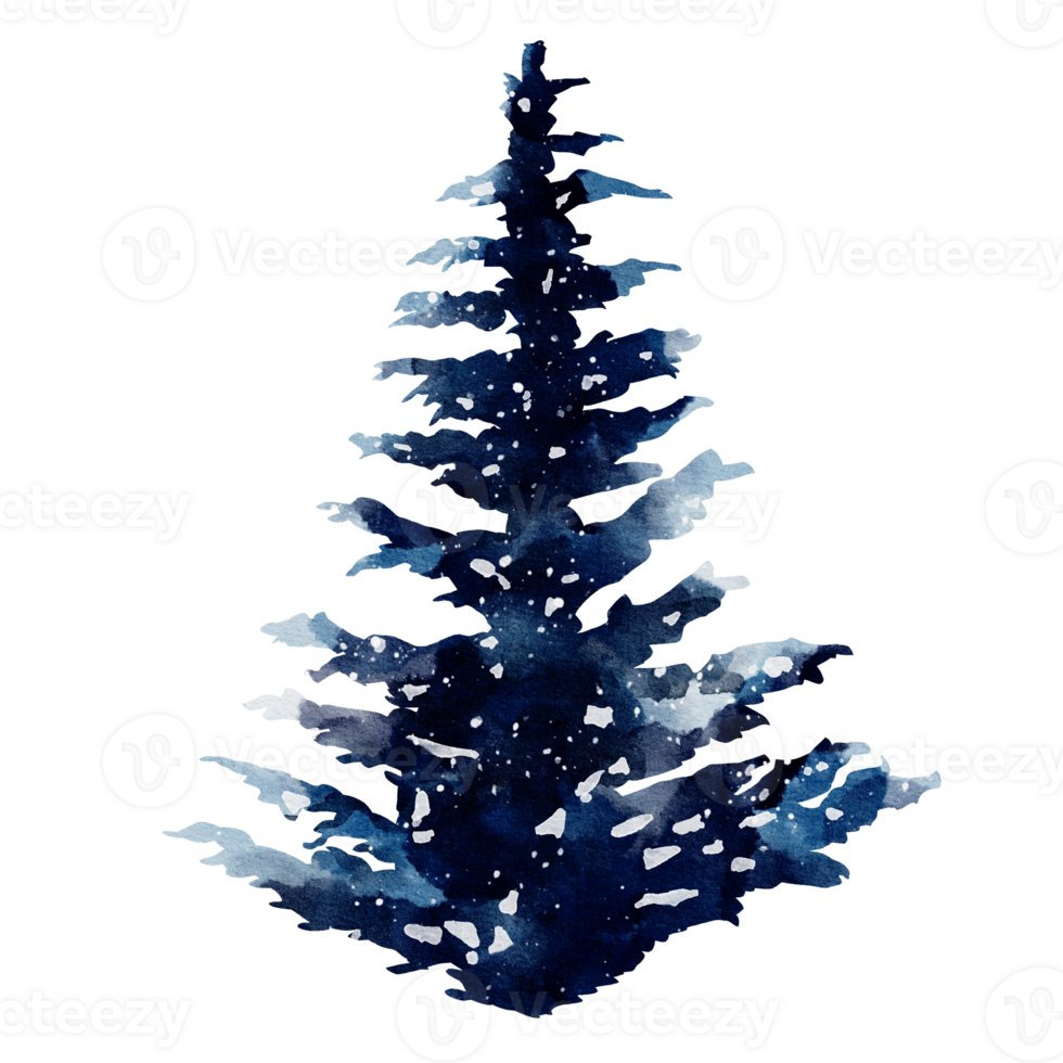 Winter tree watercolor png