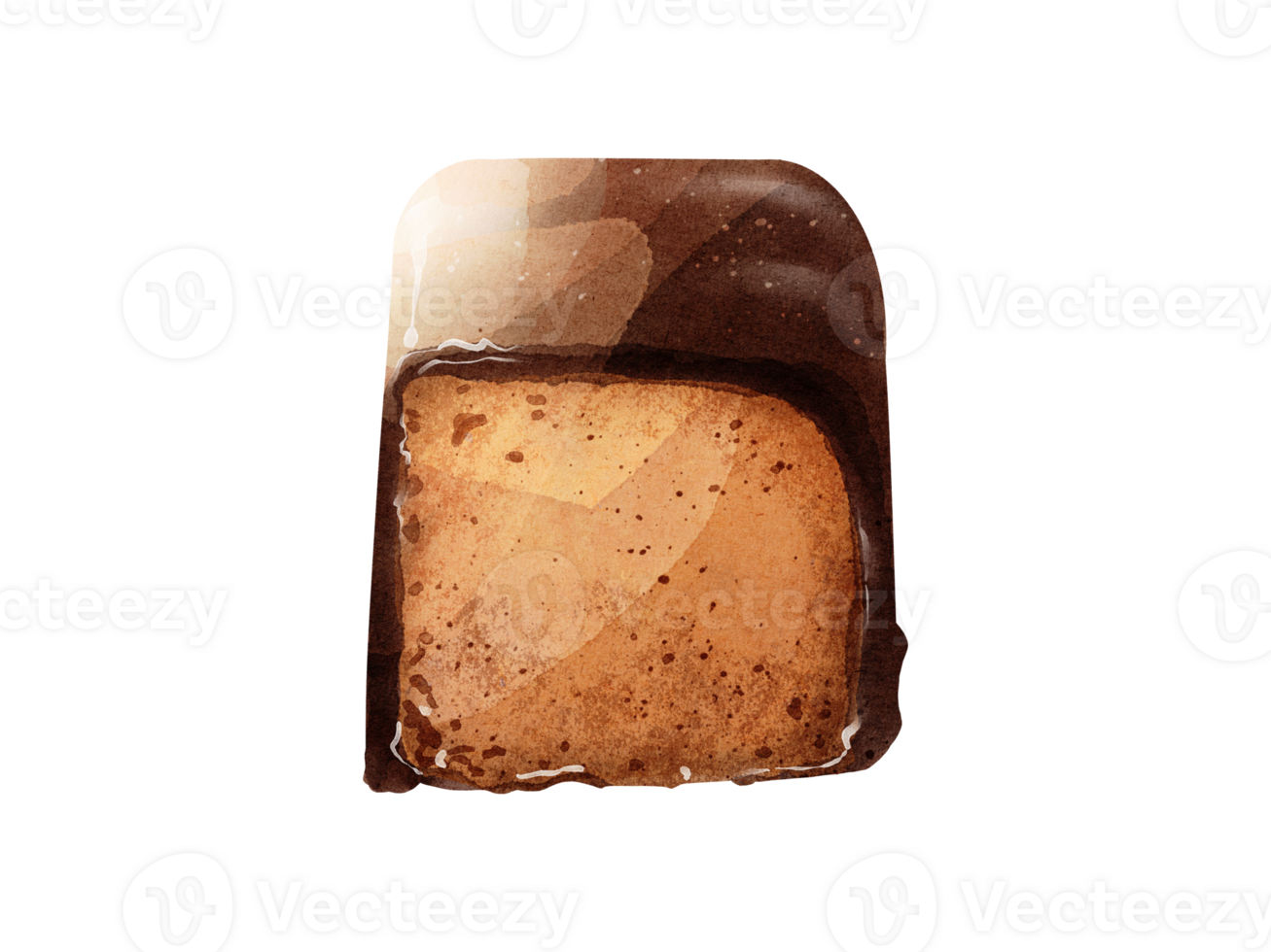 Dark chocolate watercolor png