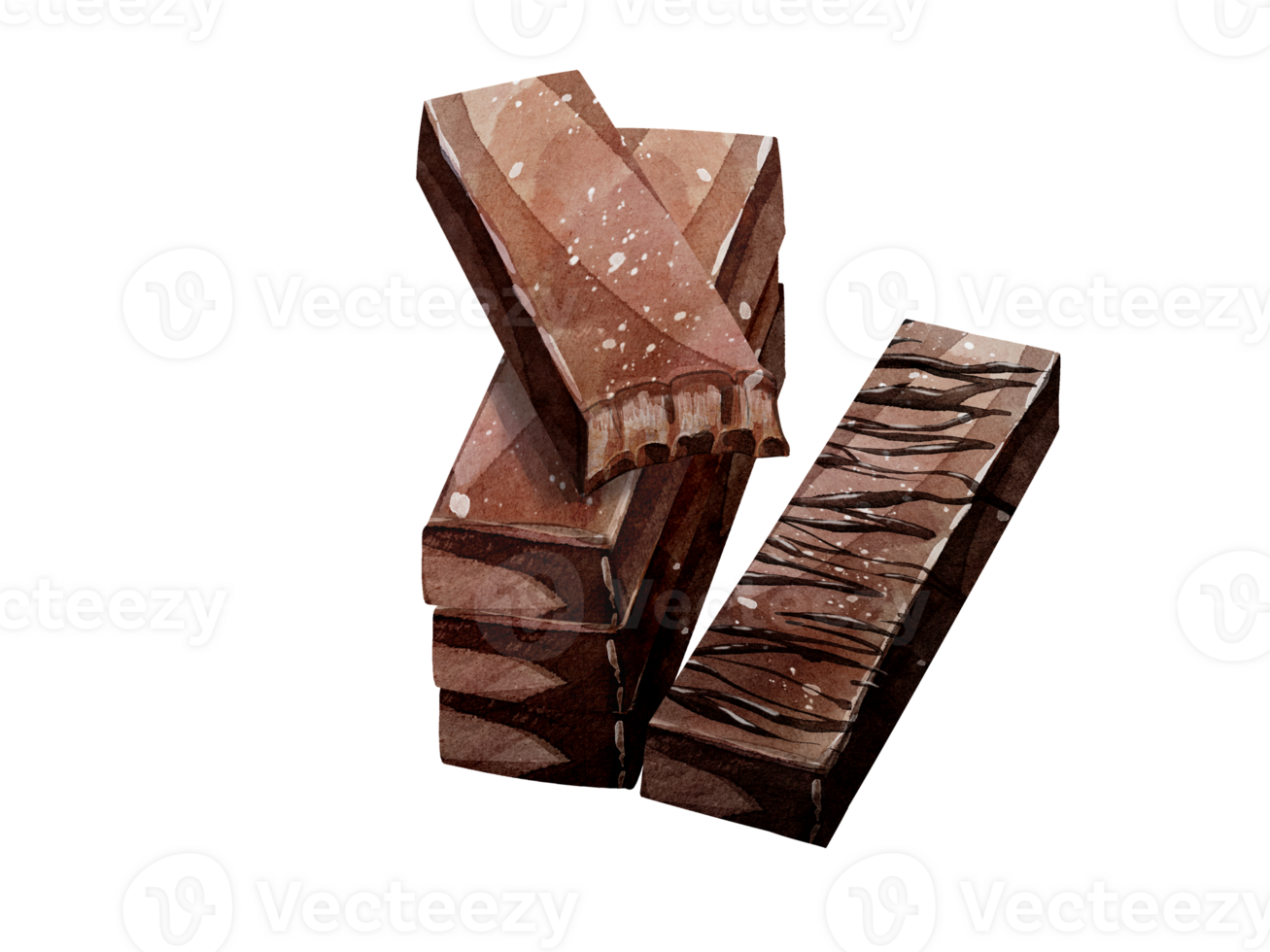 Dark chocolate watercolor png