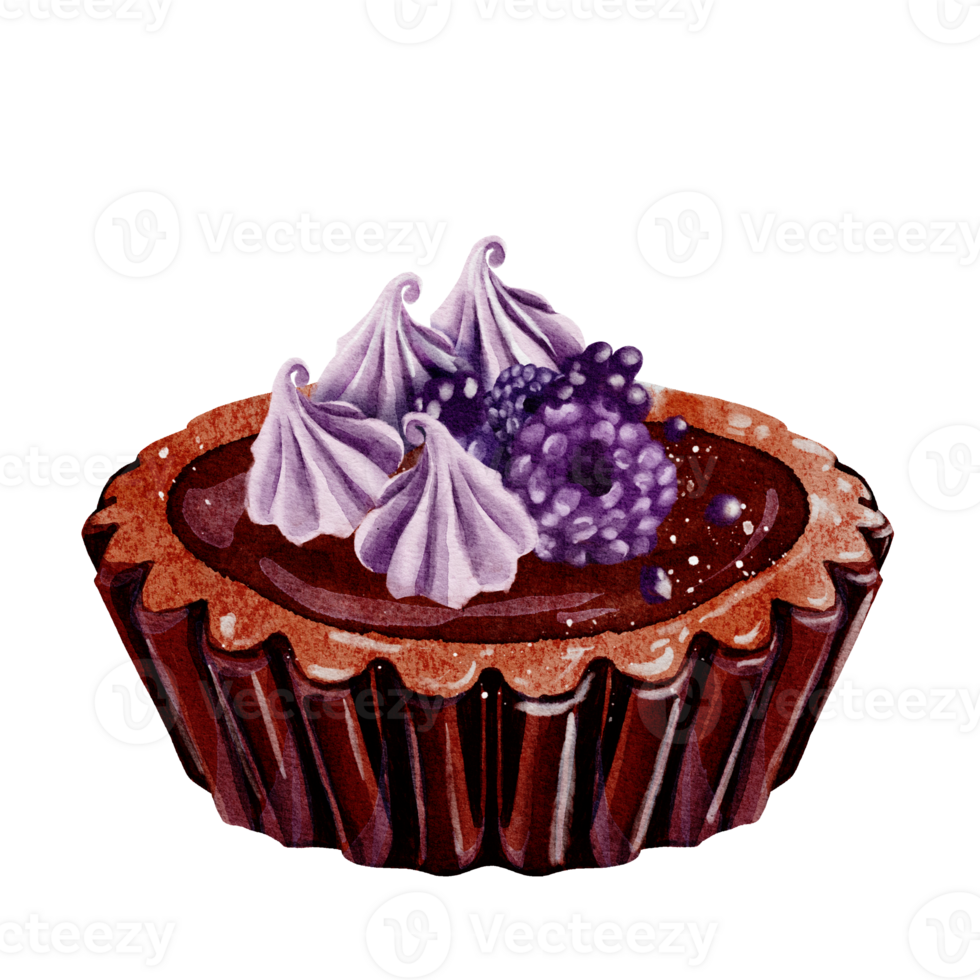 Berry tart watercolor png