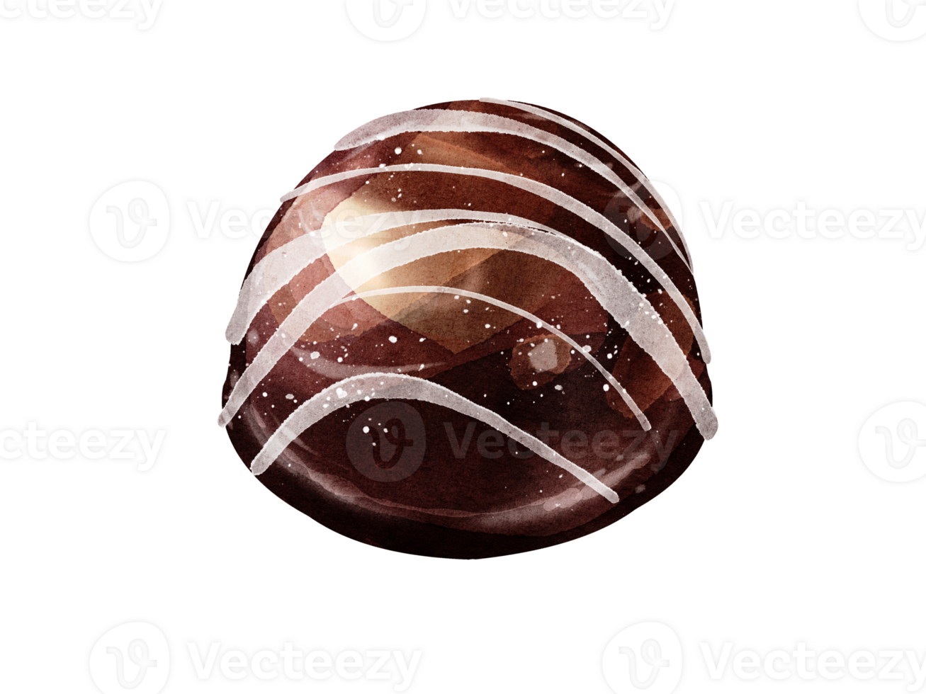 Dark chocolate watercolor png