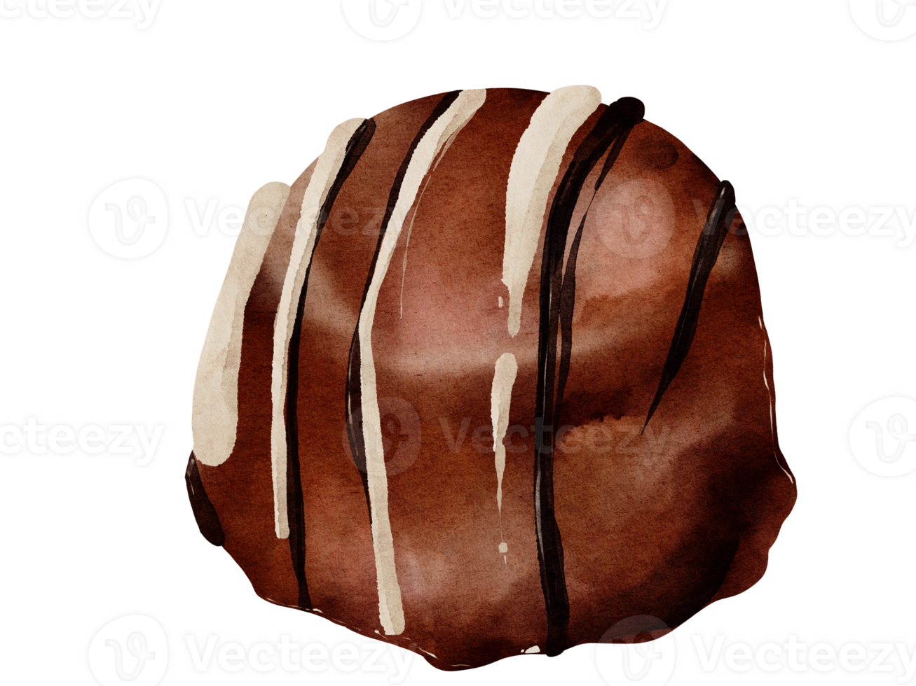 Watercolor of sweet chocolate png