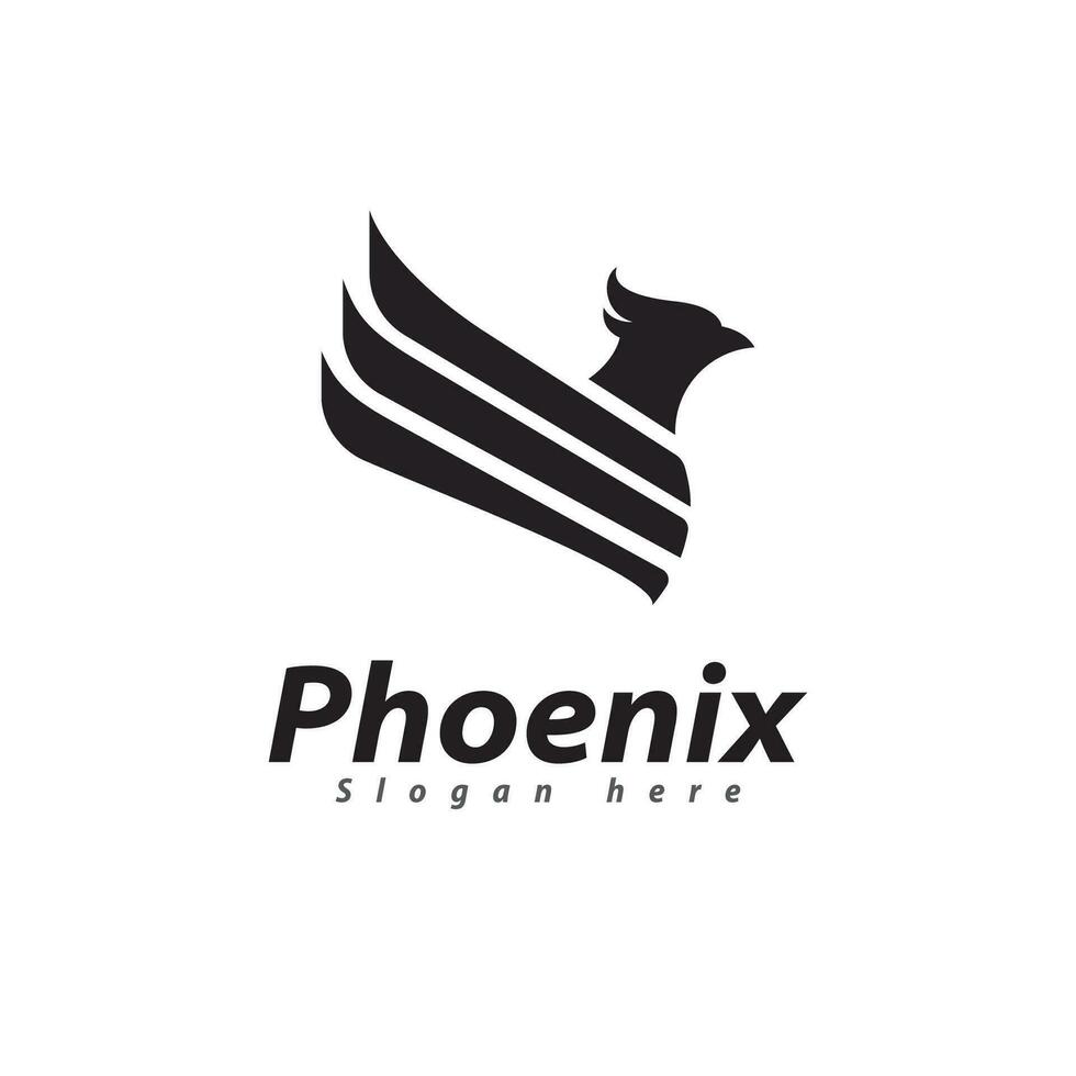 Phoenix logo design vector template.