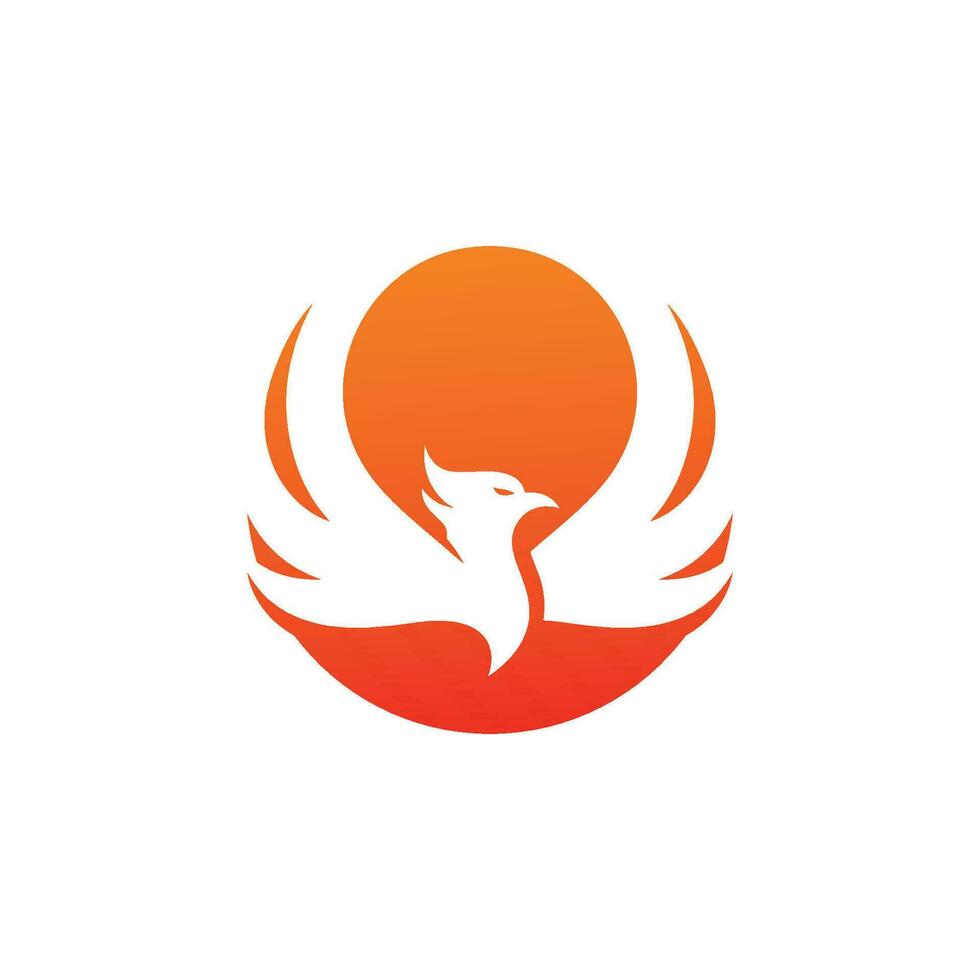 Phoenix logo design vector template.