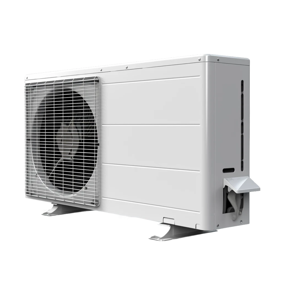 Air condition outdoor unit isolated on transparent background AI Generative png