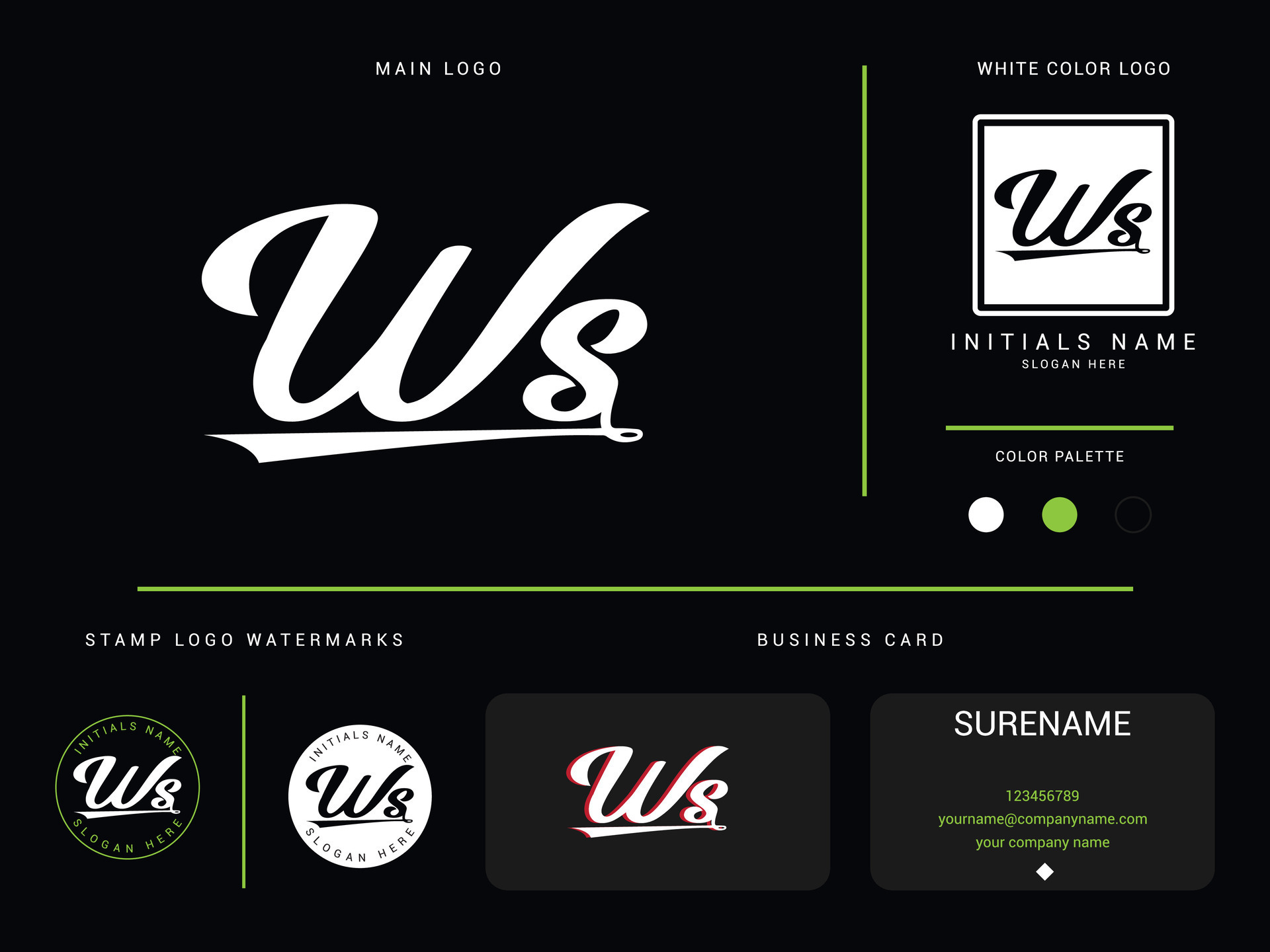 Modern Ws Apparel Logo Branding, initial Luxury WS Logo Icon Vector For