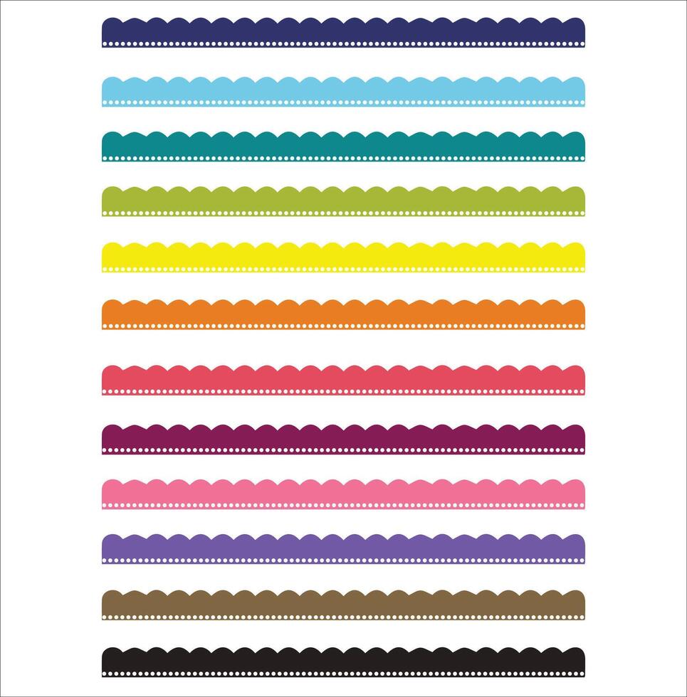 Colorful Border Banner Design Clipart vector