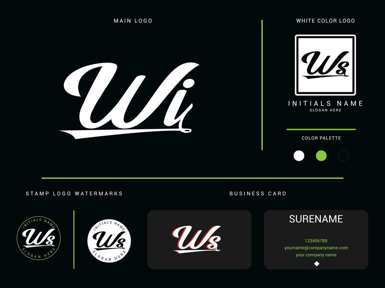 Modern Wi Apparel Logo Branding, initial Luxury WI Logo Icon Vector For Your Fashion Shop