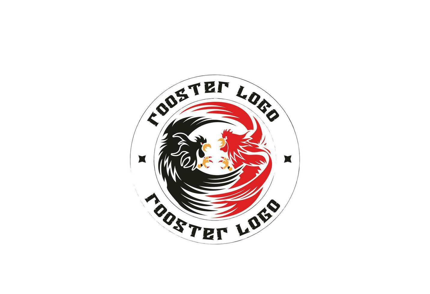 2 rooseters fighting logo for martial arts logo vector