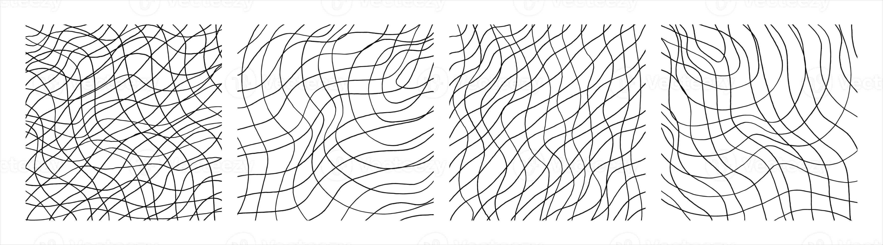 Handwritten Lines and strokes in different styles. Perfect for lettering and texture. Vector illustration photo