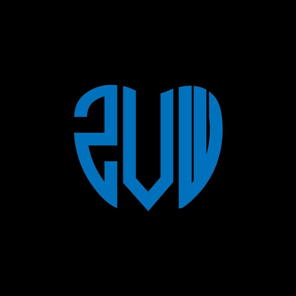 ZVW letter logo creative design. ZVW unique design. vector