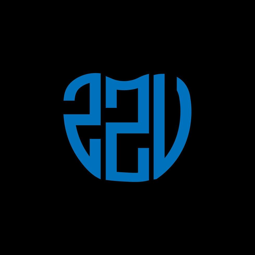 ZZU letter logo creative design. ZZU unique design. vector