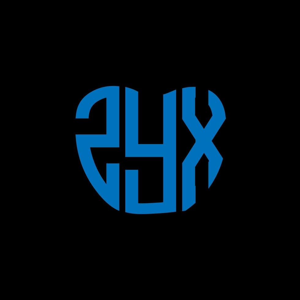 ZYX letter logo creative design. ZYX unique design. vector
