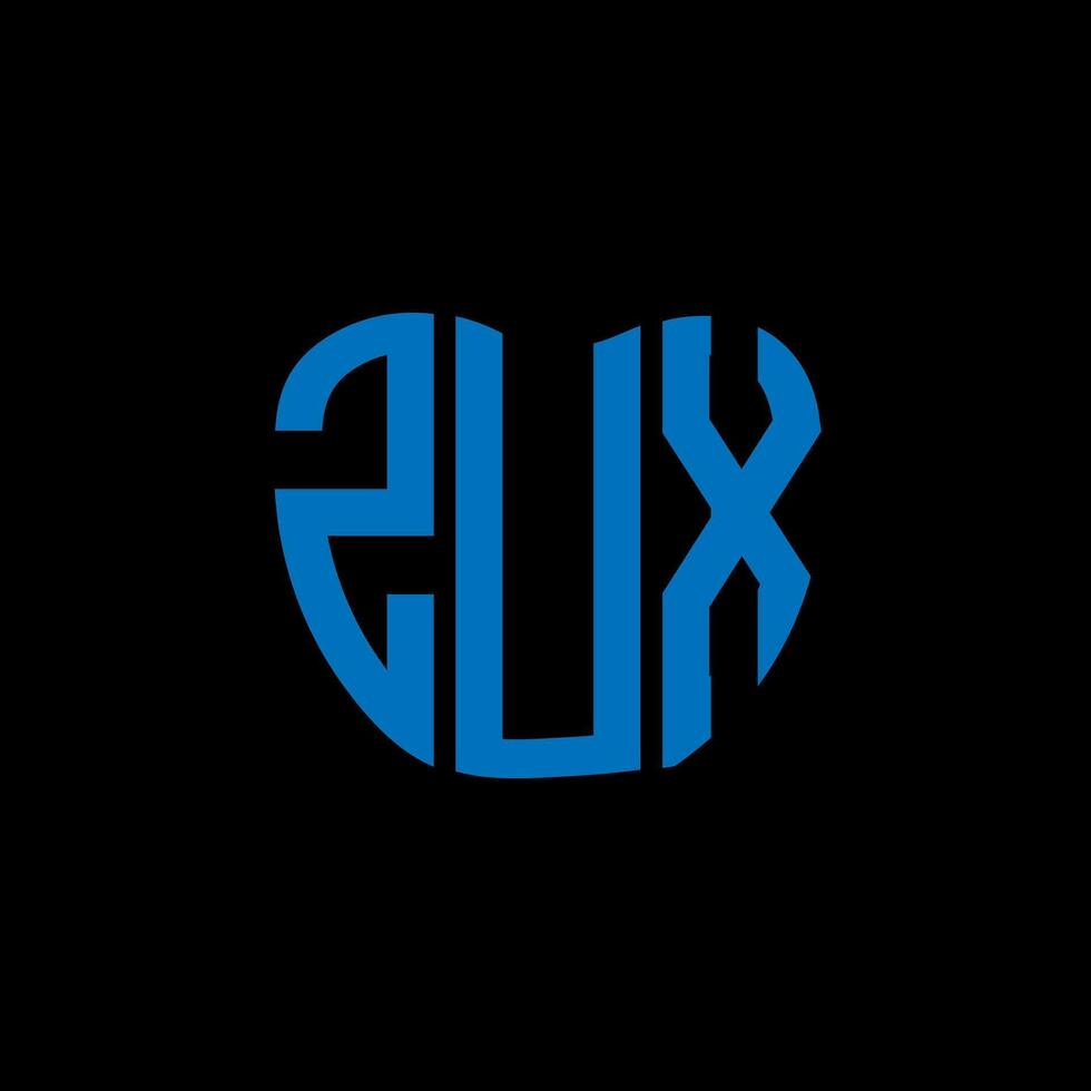 ZUX letter logo creative design. ZUX unique design. vector