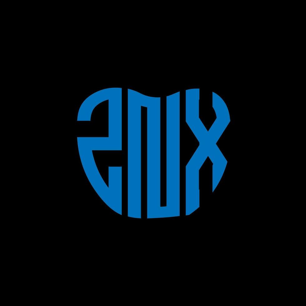 ZNX letter logo creative design. ZNX unique design. vector