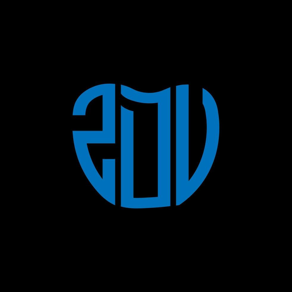 ZDU letter logo creative design. ZDU unique design. vector
