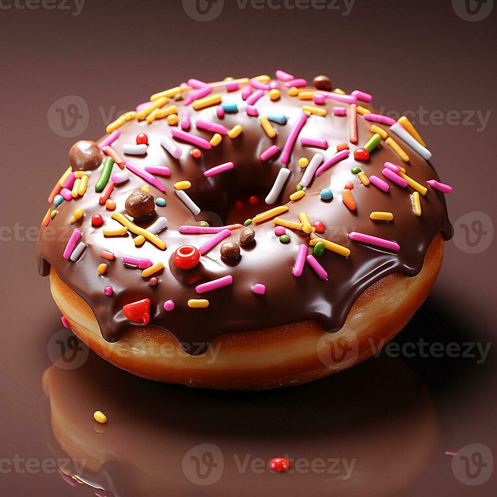 Doughnut background image AI Generative photo