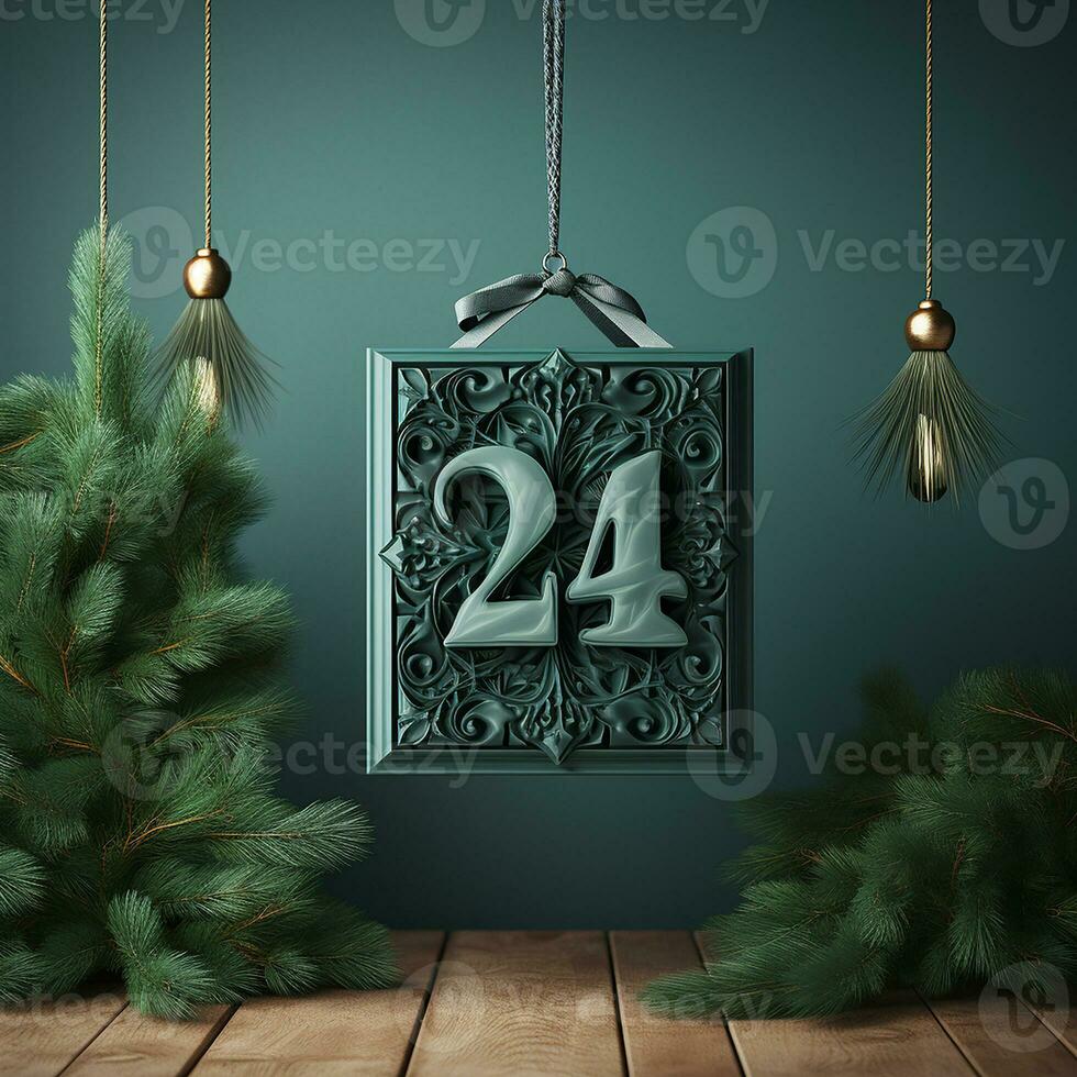 2024 Happy new year background image AI Generative photo