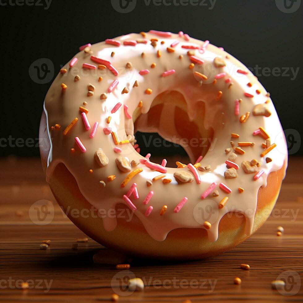 Doughnut background image AI Generative photo