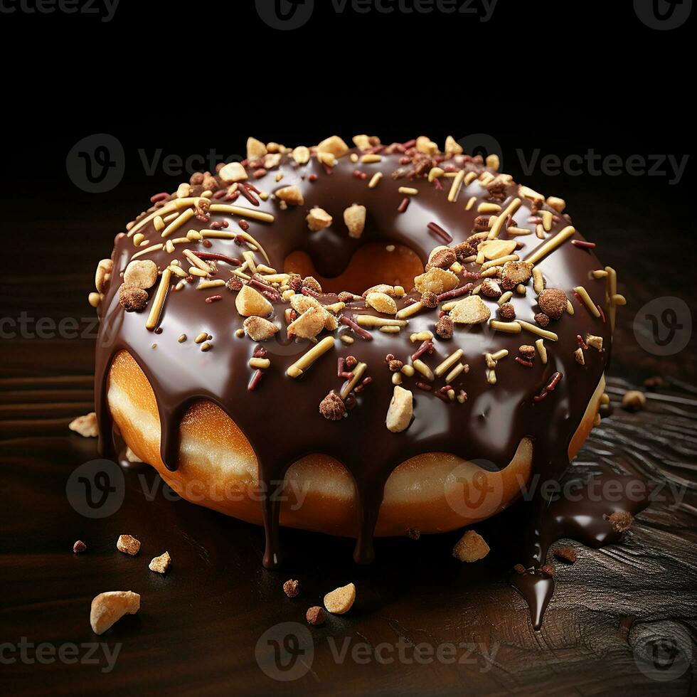 Doughnut background image AI Generative photo