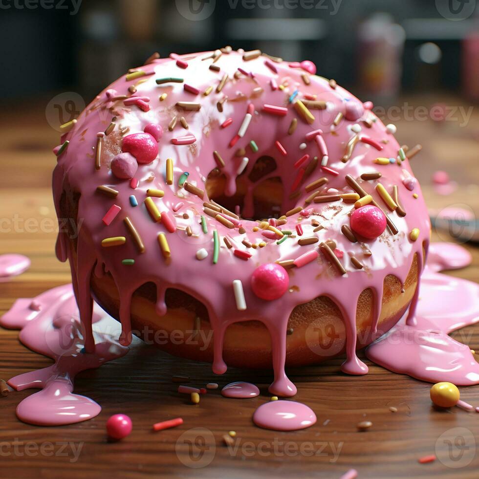 Doughnut background image AI Generative photo