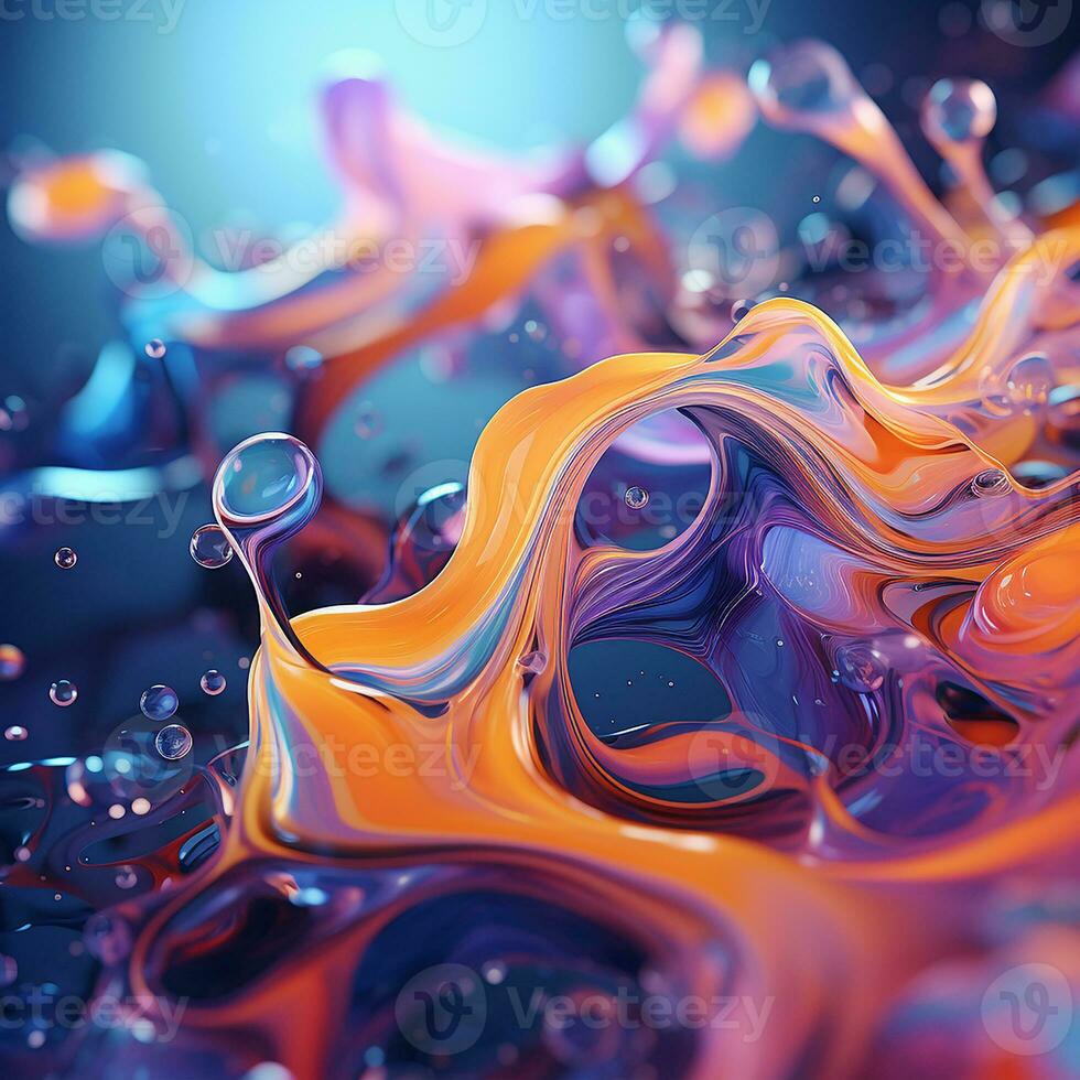 Liquid background image AI Generative photo