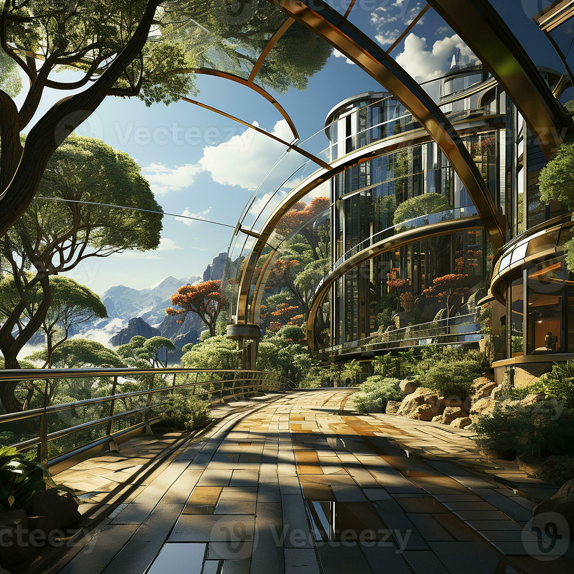 Prismatic Pantheon Architecture of Light and Transparency AI Generative