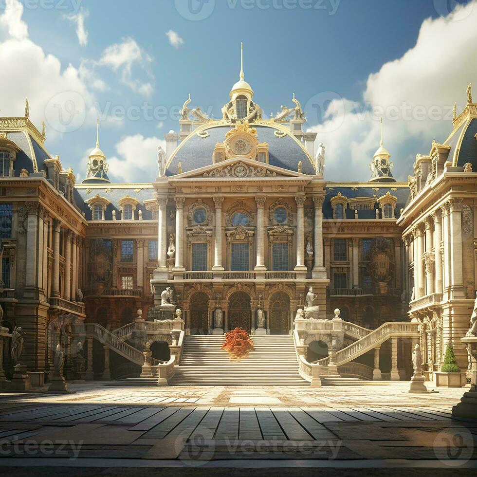 Palace of Versailles Where History, Elegance, and Royalty Converge AI Generative photo