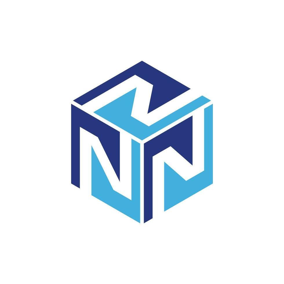 Letter N Cube Modern logo design vector,elegant style template design vector