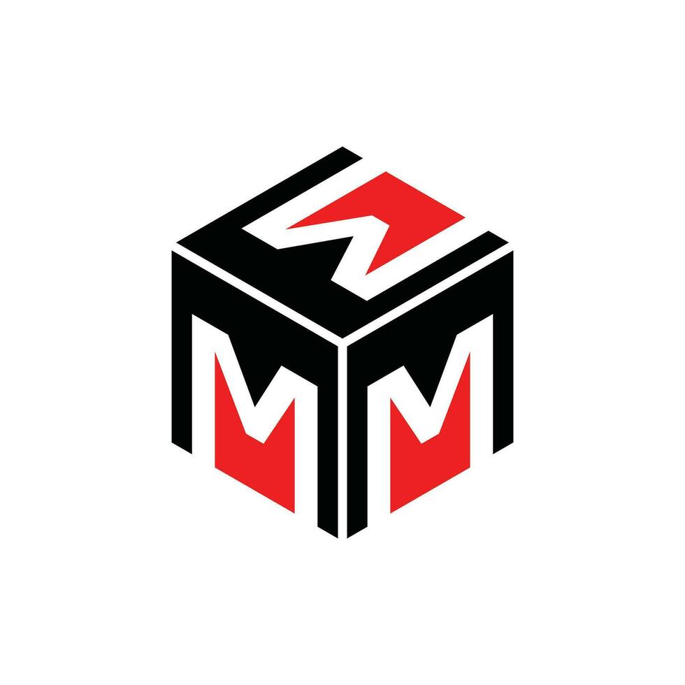Business logo Triple Letter M cube modern illustration template, for logo design or logo brand vector