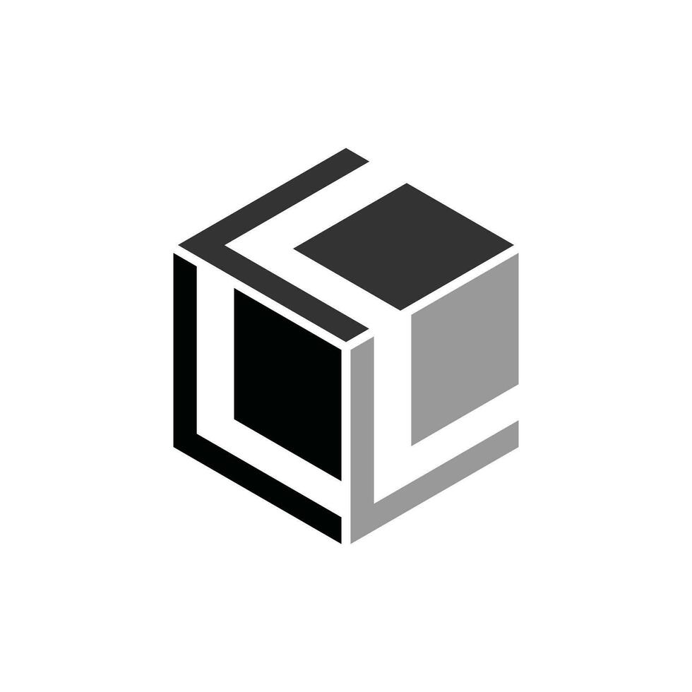 Business logo Triple Letter L cube modern illustration template, for logo design or logo brand vector