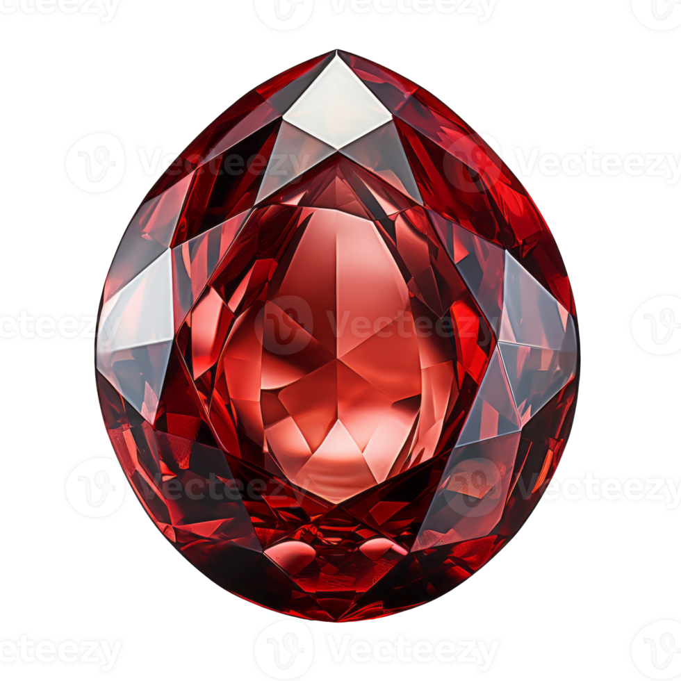 Ruby gem on transparent background, created with generative AI png