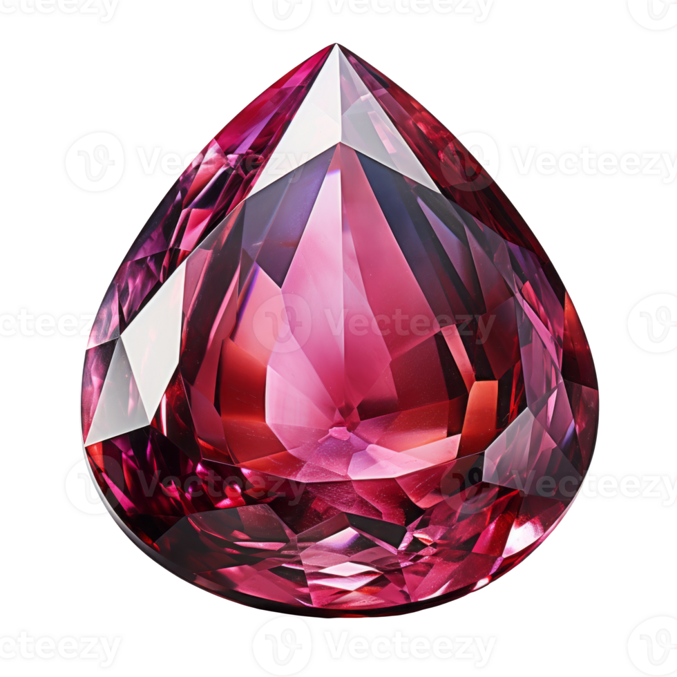 Ruby gem on transparent background, created with generative AI png