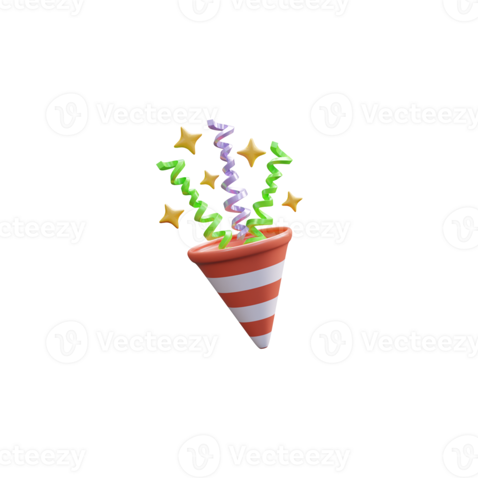 3d exploded confetti illustration for festival celebration party or 3d