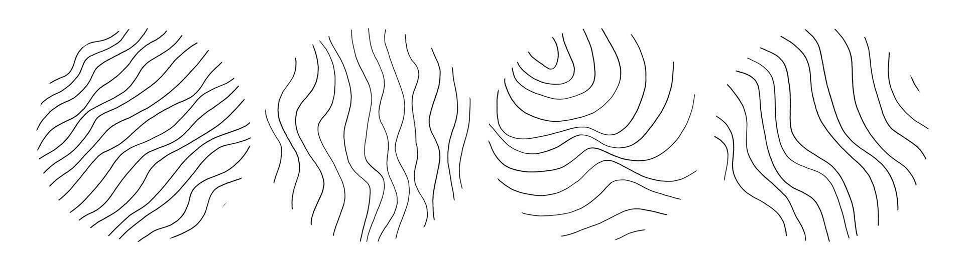 Handwritten Lines and strokes in different styles. Perfect for lettering and texture. Vector illustration