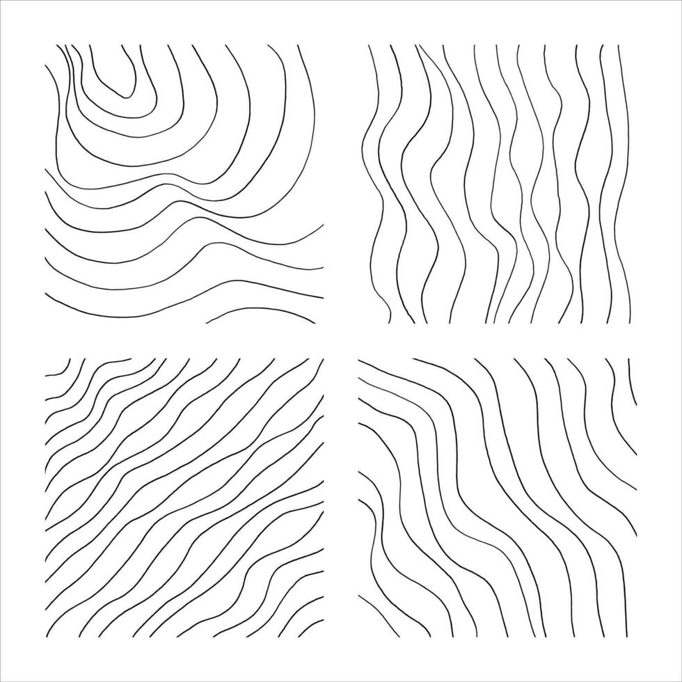 Handwritten Lines and strokes in different styles. Perfect for lettering and texture. Vector illustration