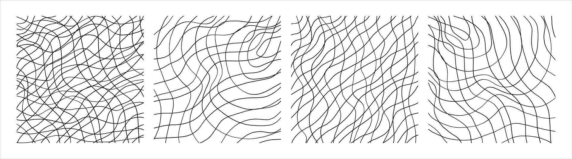 Handwritten Lines and strokes in different styles. Perfect for lettering and texture. Vector illustration