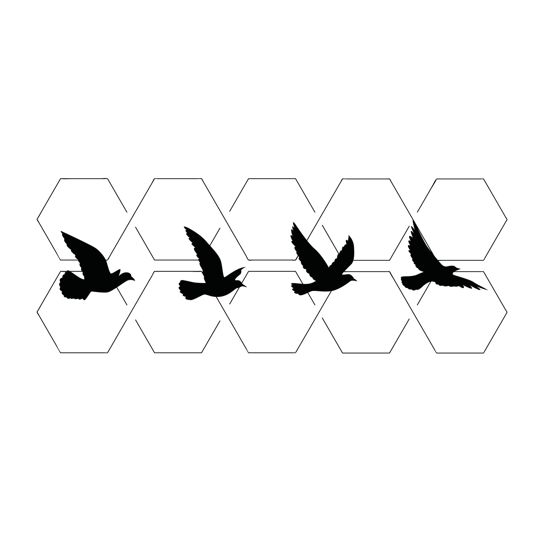Flying birds silhouettes pattern wallpaper. Vector illustration. isolated bird flying. tattoo