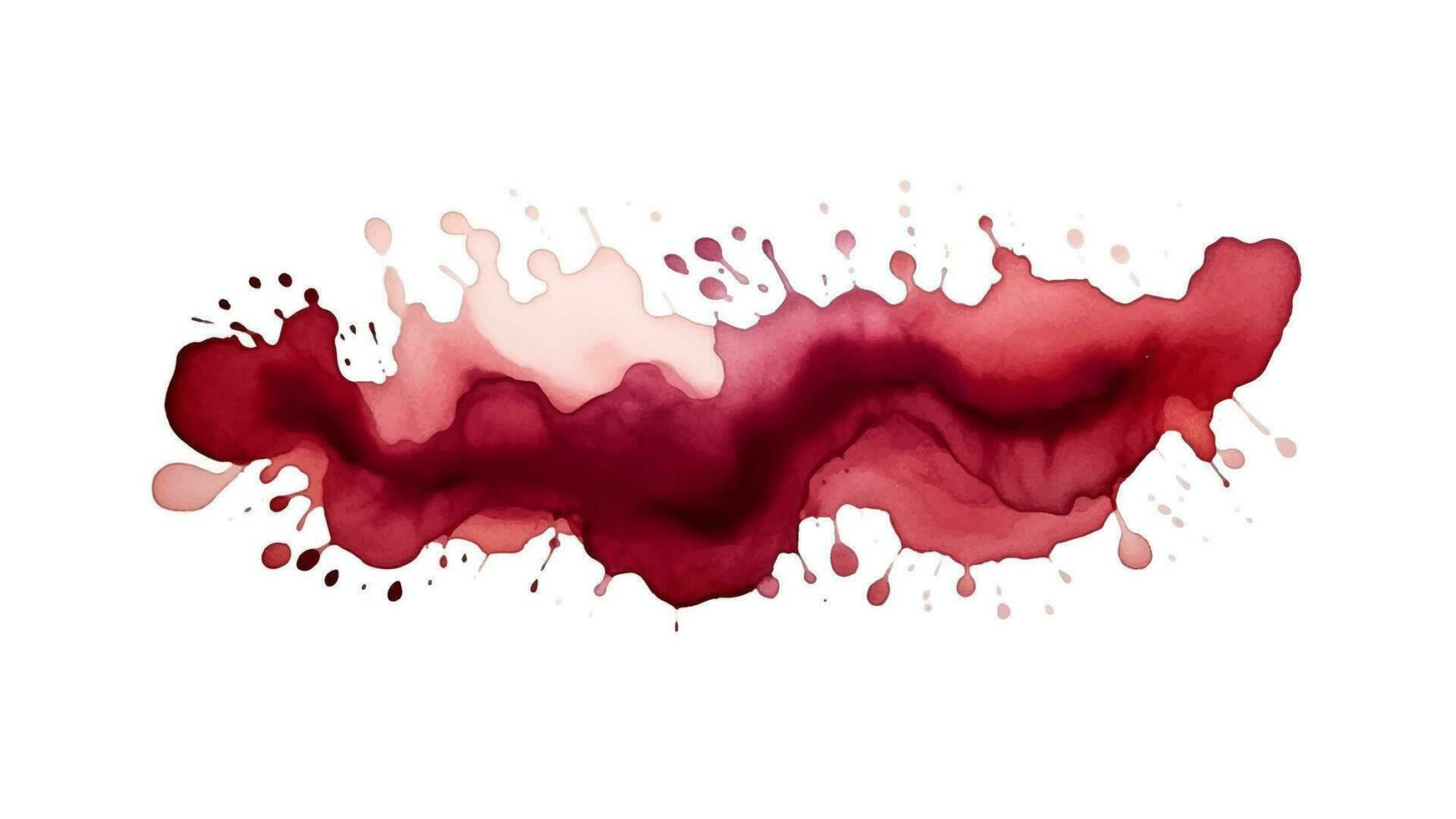 Watercolor burgundy abstract background. Watercolour maroon splash texture. Vector watercolour pattern