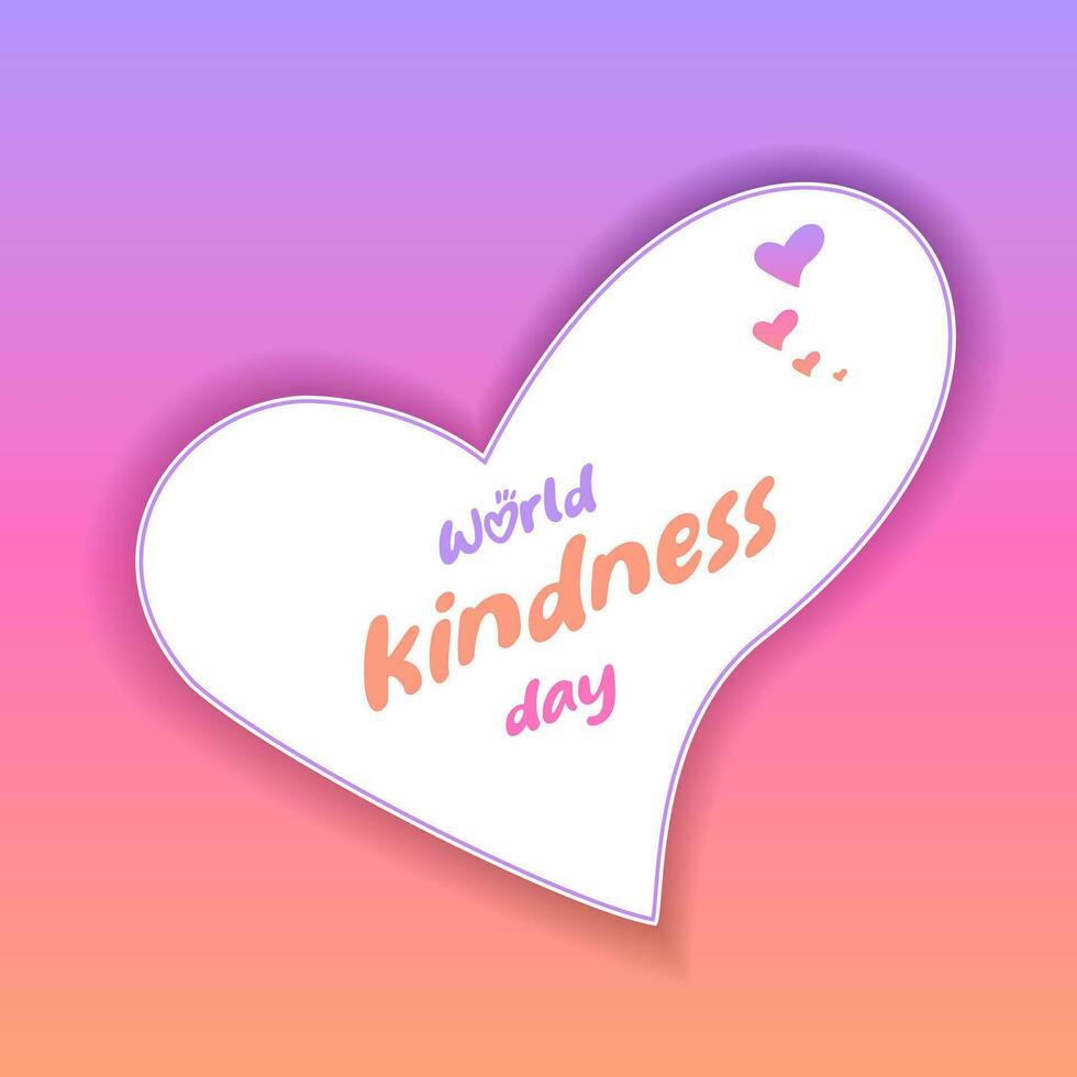 world kindness day, november 13, with simple typography, greeting card post vector