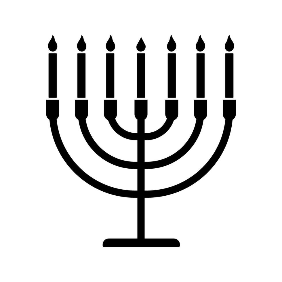 Menorah icon symbol. Vector illustration