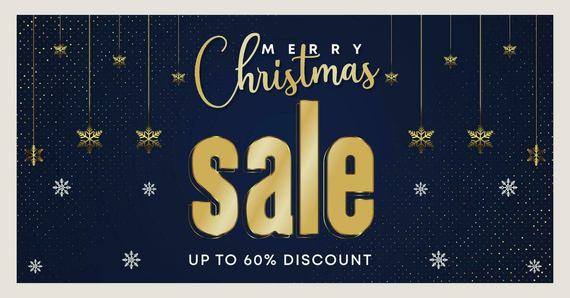 Christmas discount promo offers sale holiday seasonal banner. Modern Xmas banner design. Winter holidays social media poster. Merry Christmas and Happy New Year shopping promotion post vector