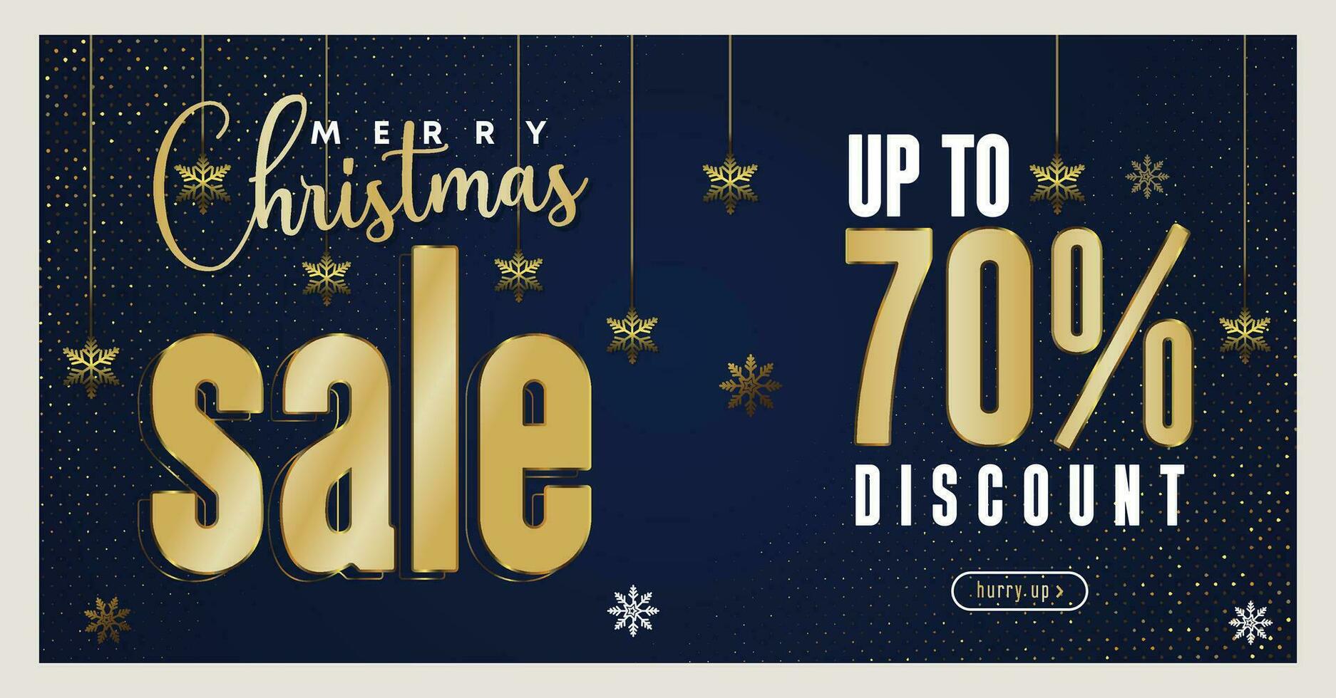 Christmas discount promo offers sale holiday seasonal banner. Modern Xmas banner design. Winter holidays social media poster. Merry Christmas and Happy New Year shopping promotion post vector