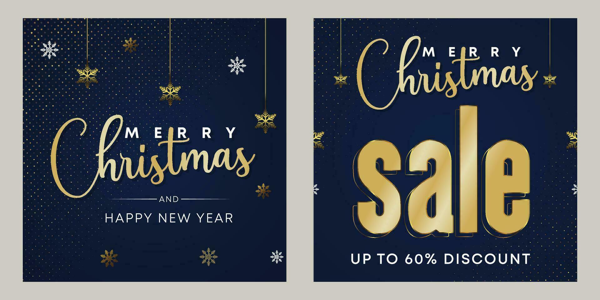 Christmas discount promo offers sale holiday seasonal banner. Modern Xmas banner design. Winter holidays social media poster. Merry Christmas and Happy New Year shopping promotion post vector