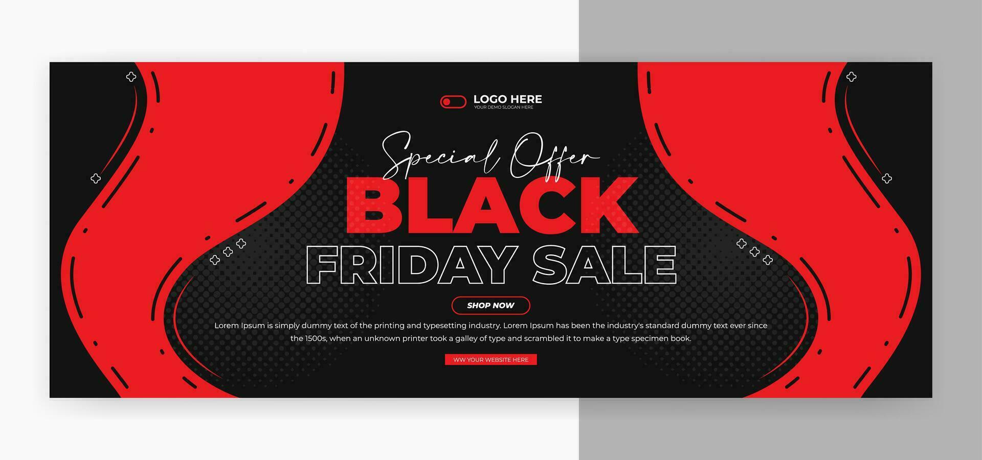 Black Friday Sale cover banner template design vector