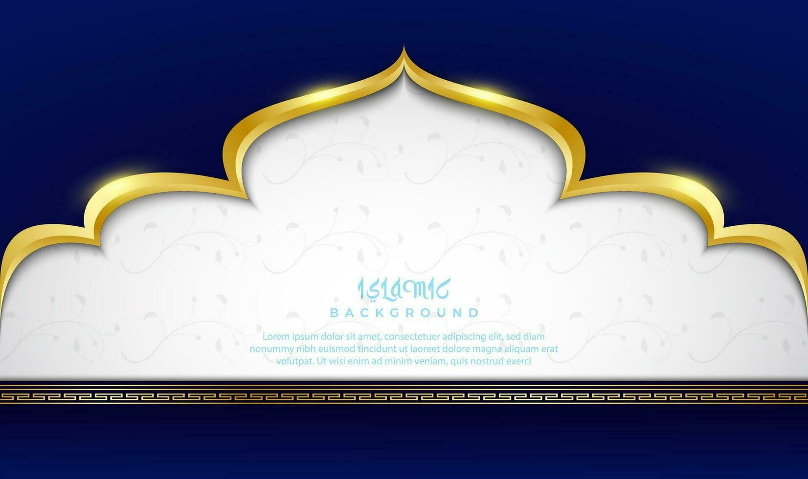 Dark blue lukury Islamic background vector